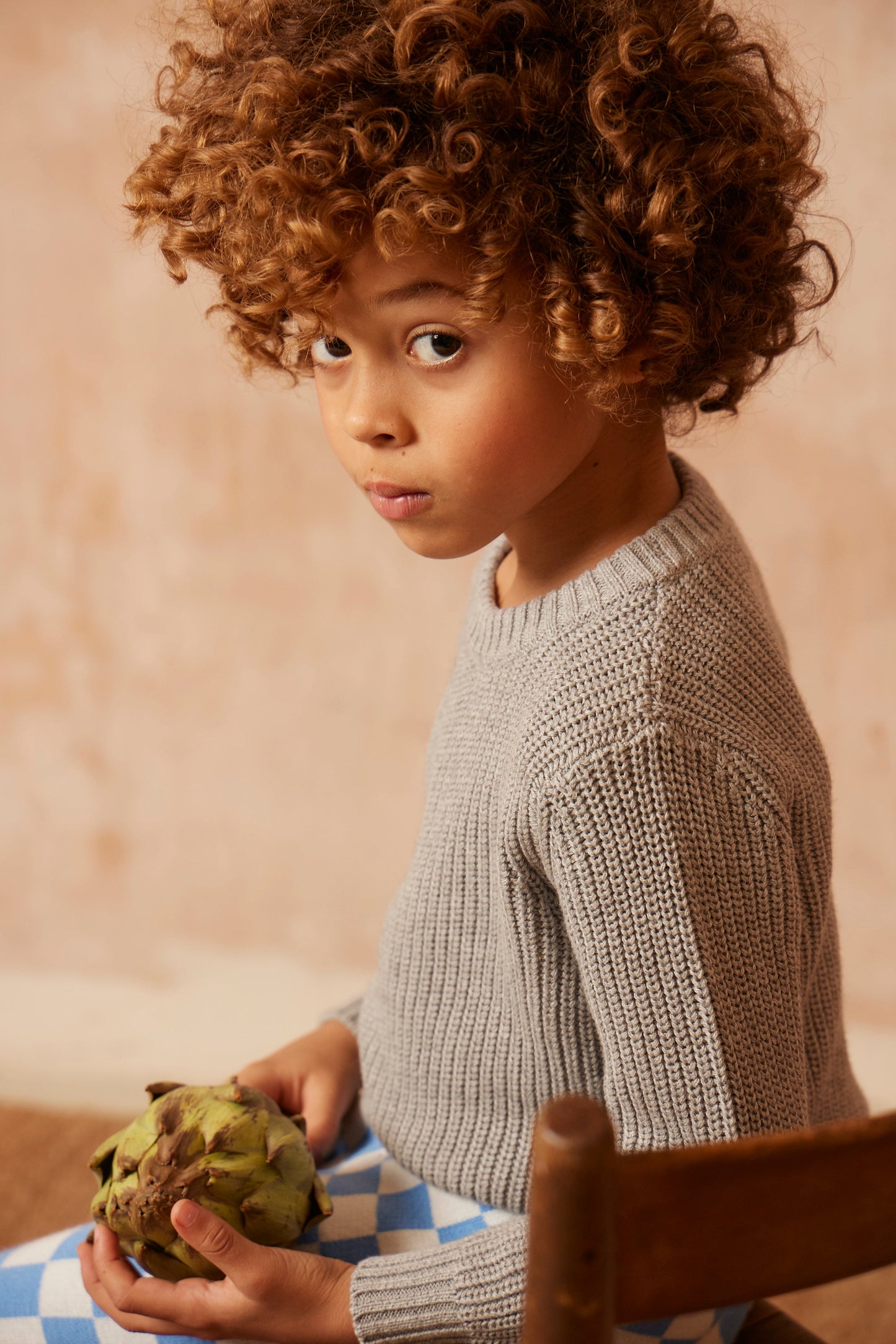 Boys Fisherman Jumper | Oxford Grey by MIKA & MILO, organic cotton, vetted by KIDDYKIND