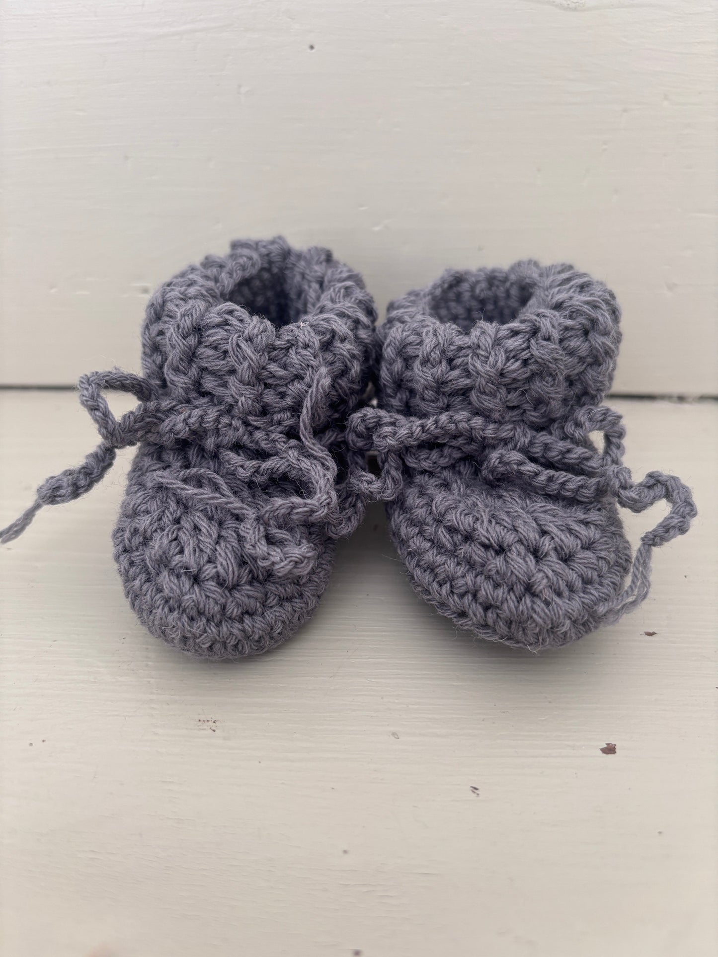 Wool baby booties