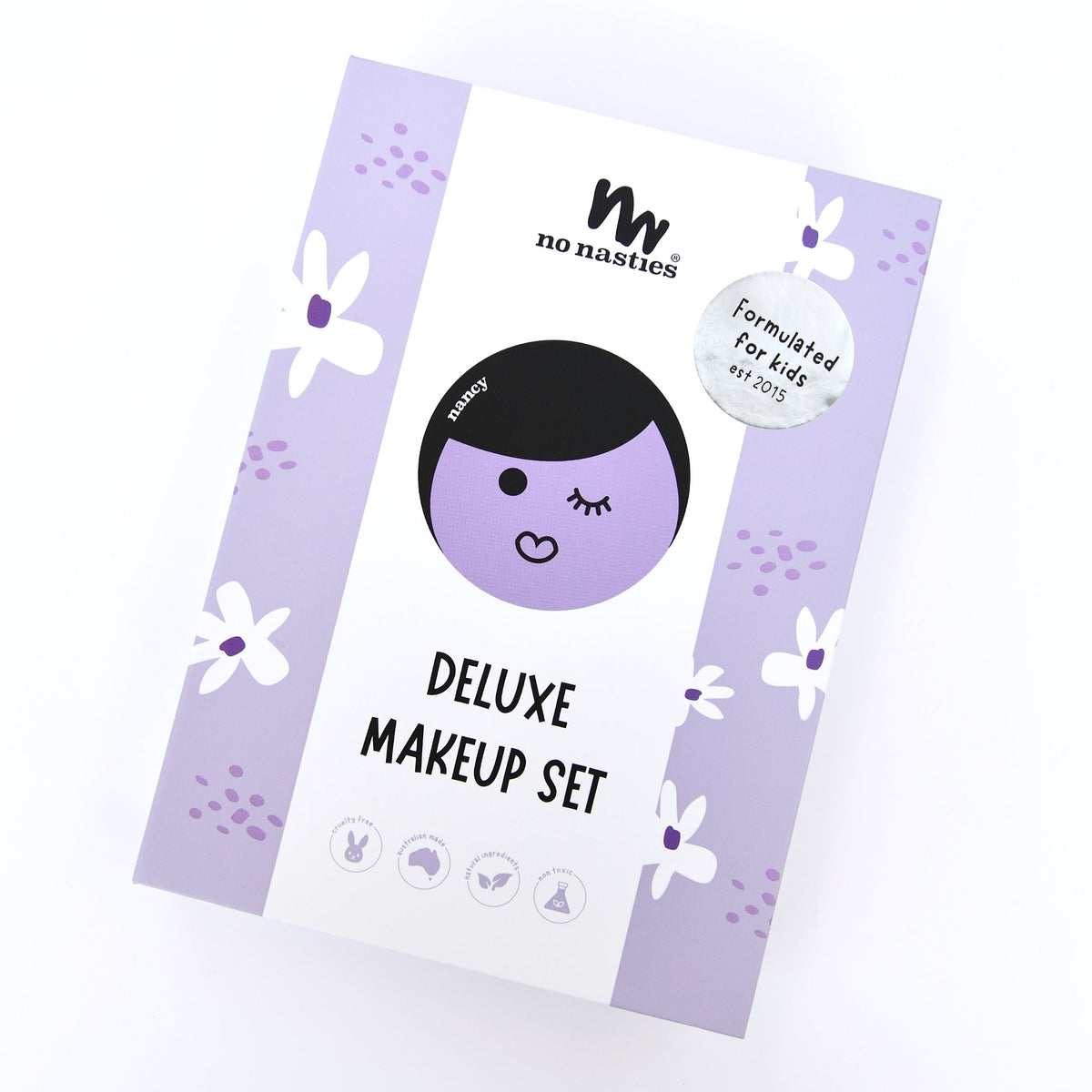 Nancy Purple Kids Play Makeup Palette & Lip Gloss Set