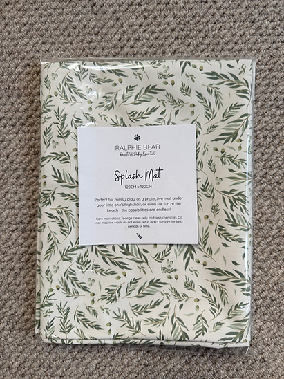 Ralphie Bear Willow weaning splash mat for mealtimes floor protection - sustainable baby weaning UK | Kiddykind