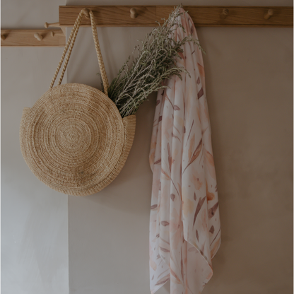 Flower Print Baby Muslin Swaddle -  (120cmx120cm) by Sustainabub, organic cotton, vetted by KIDDYKIND