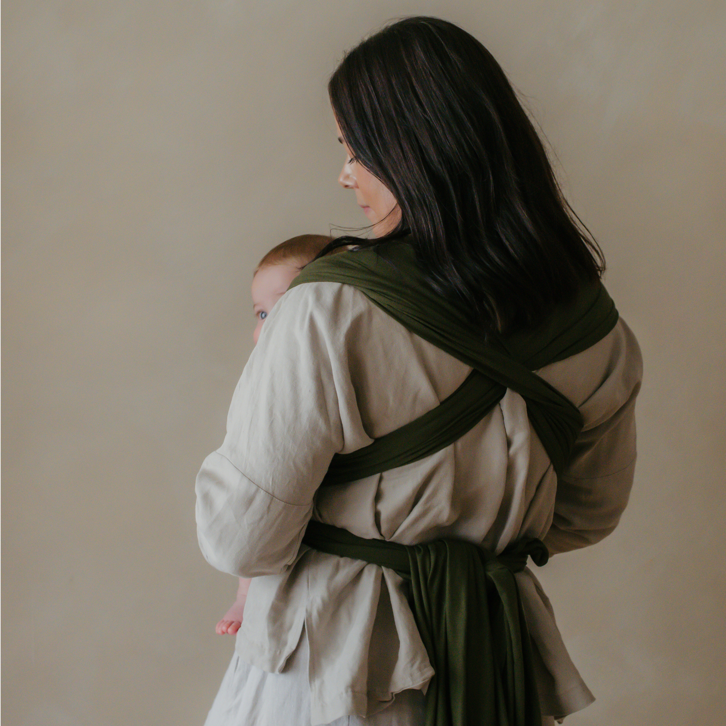 Sage Green - Baby Wrap Carrier by Sustainabub, organic cotton, vetted by KIDDYKIND