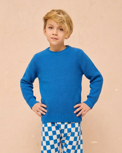 Checked Pants | Cobalt