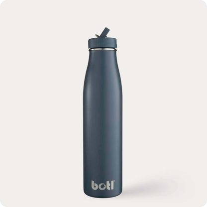 800ml Slate Evolution – stainless steel insulated bottle with straw | BPA-free plastic-free kids bottle UK