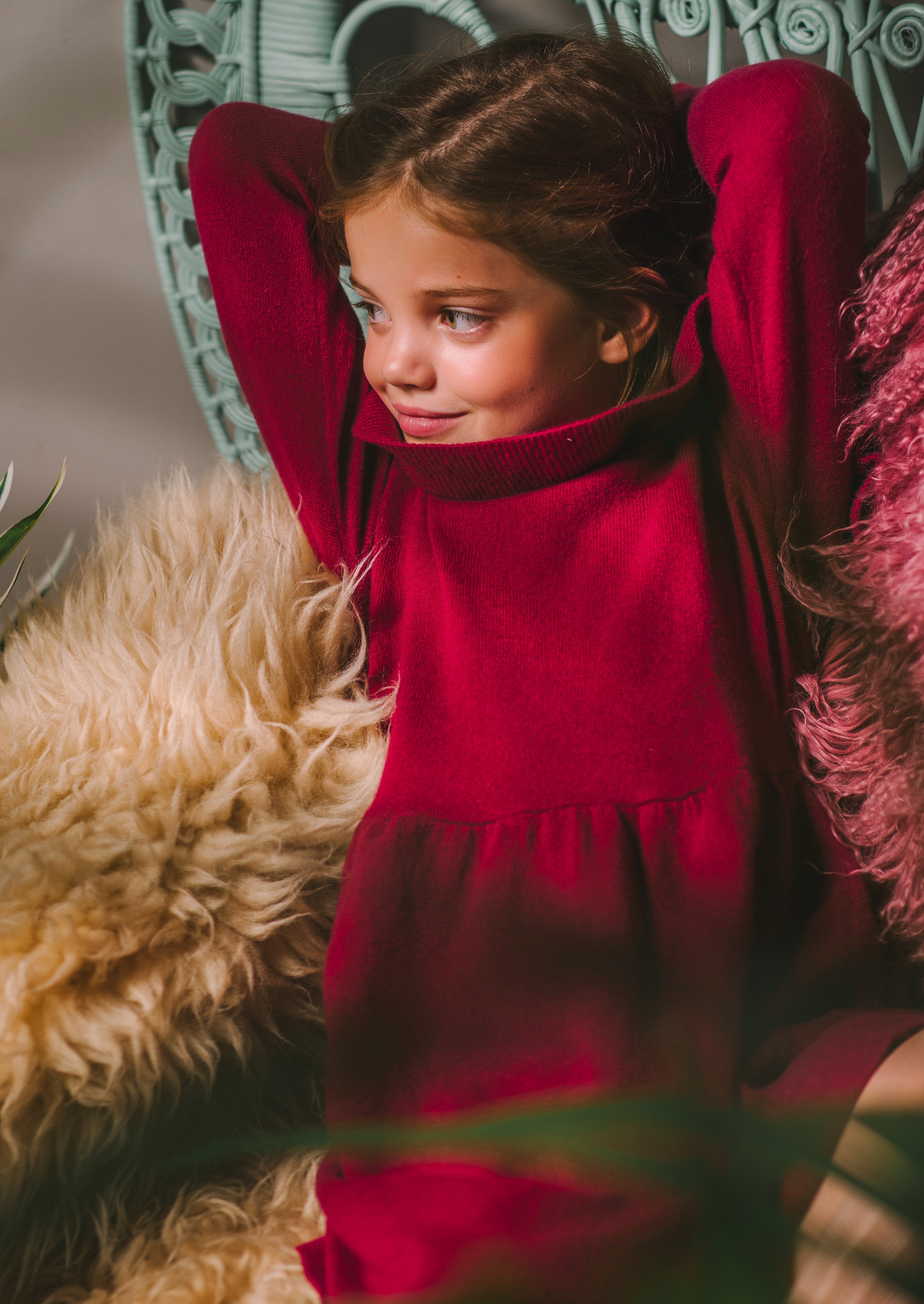 SAMPLE Ruffled Dress | 100% cashmere