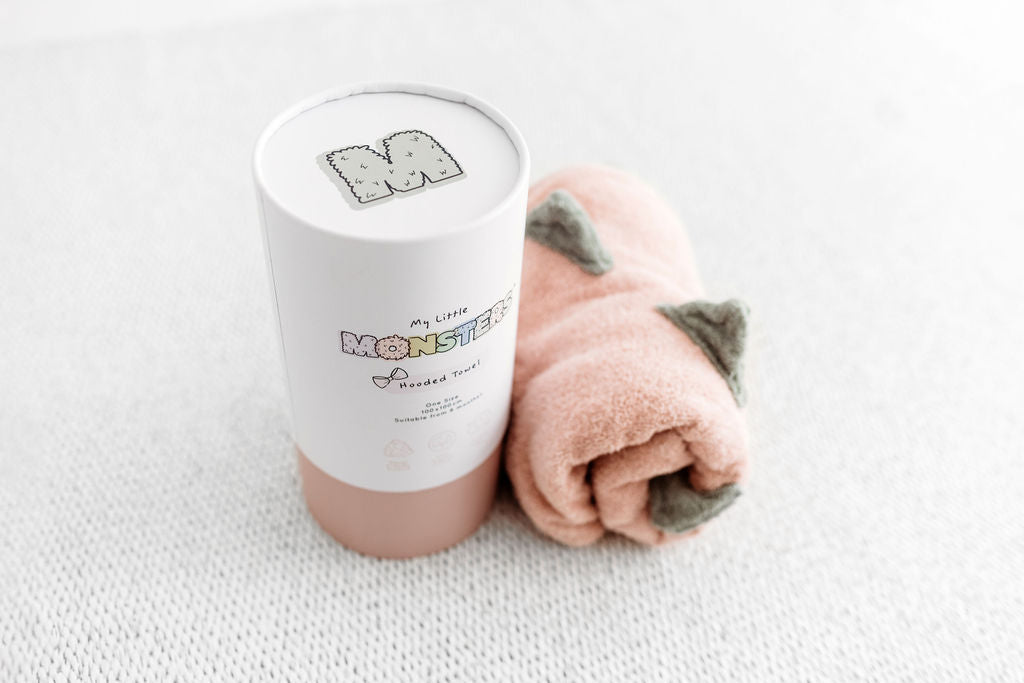 100% Organic Baby Hooded Towel (With Bow)