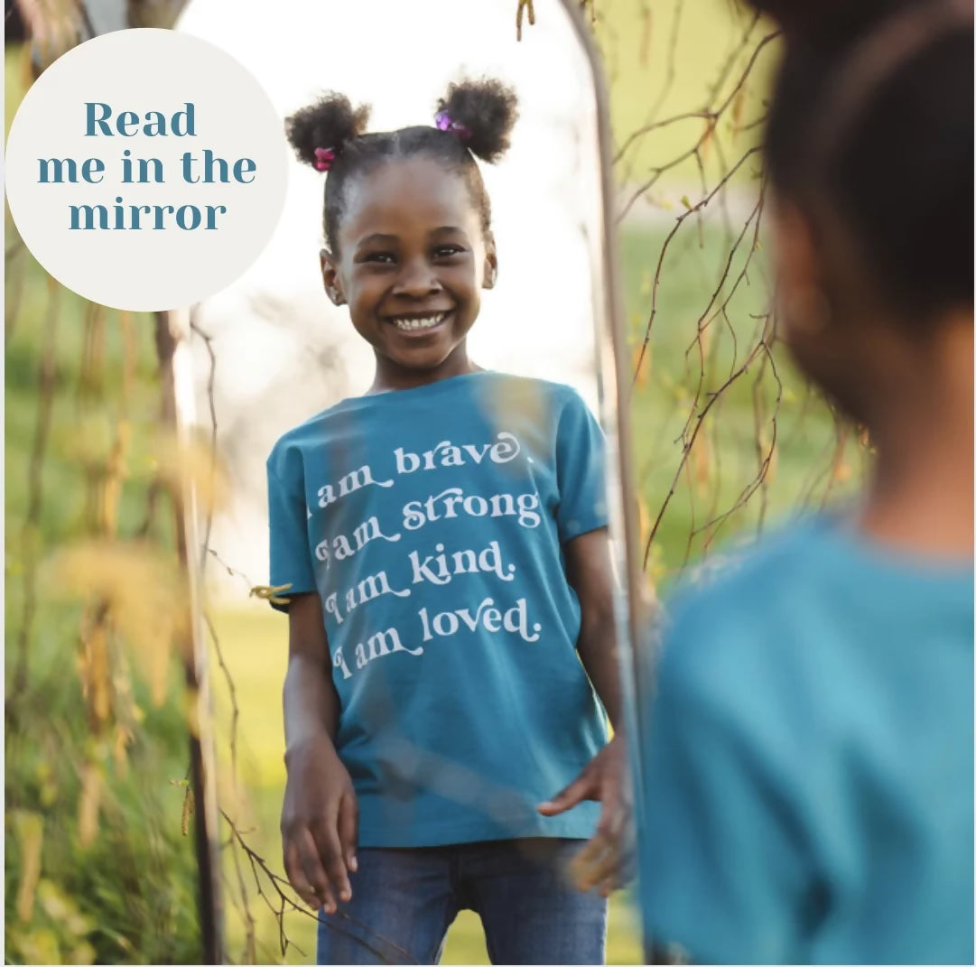 organic cotton kids t-shirt with positive self talk