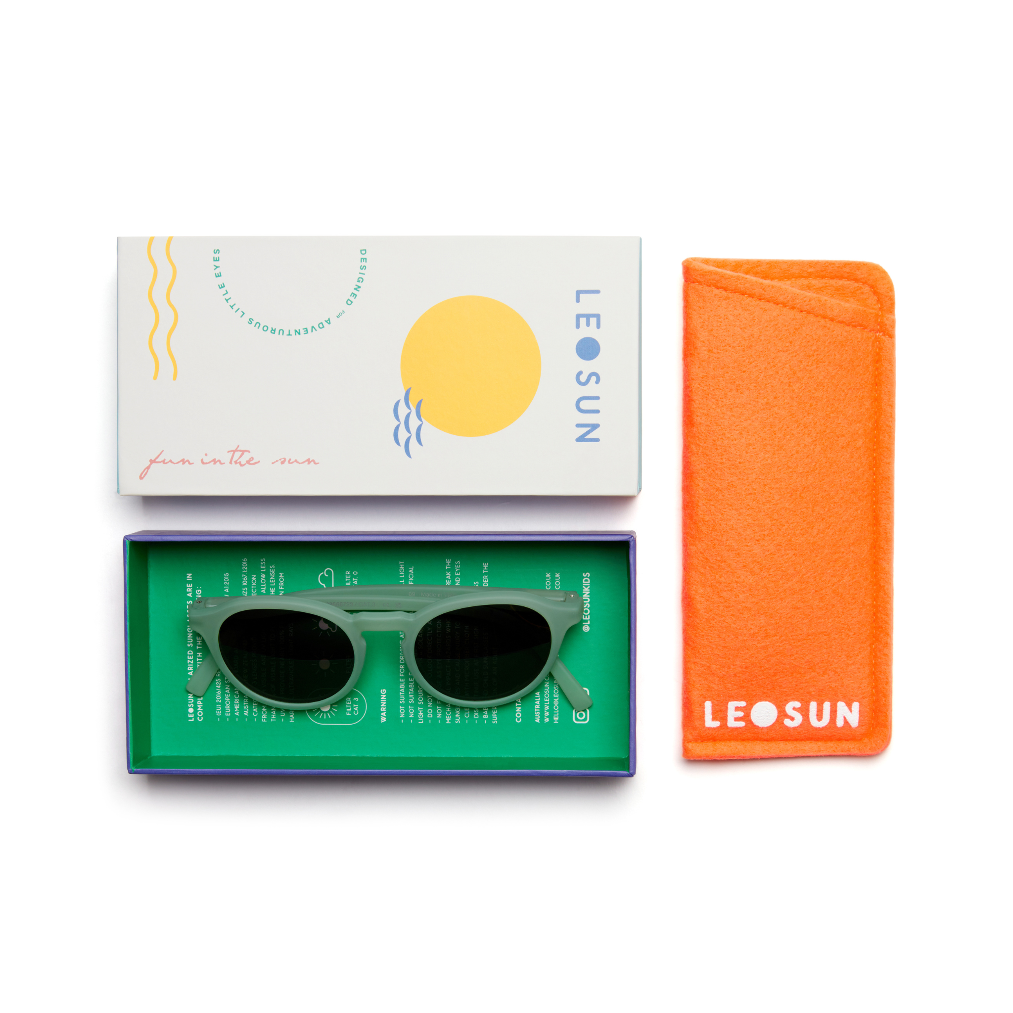 Kids Sunglasses 3+ years  - Casey | Sage