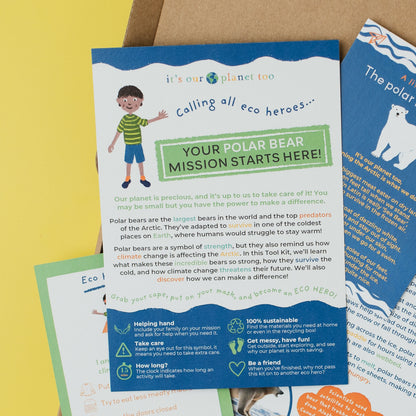 PROWLING POLAR BEARS - Children’s eco activity kit (Age 5+) | open-ended wooden toy for kids UK