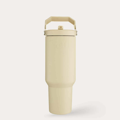 Insulated Tumbler 1000ml Leakproof Stainless Steel Cup with Straw BPA-Free | Silk Yellow | BOTL | BPA-free plastic-free kids bottle UK