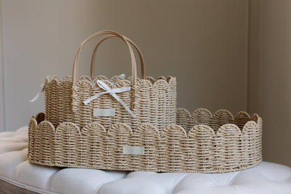 Scallop Edge Baby Changing Basket