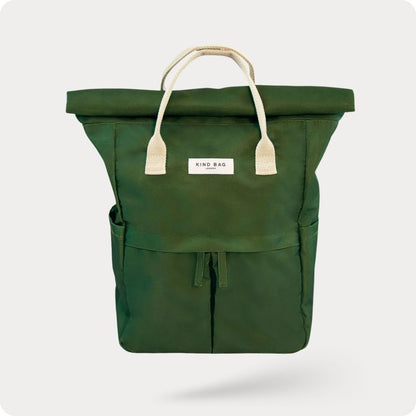 Eco kids bottle: Kind Bag Hackney Backpack - Medium - Khaki | One Green Bottle UK