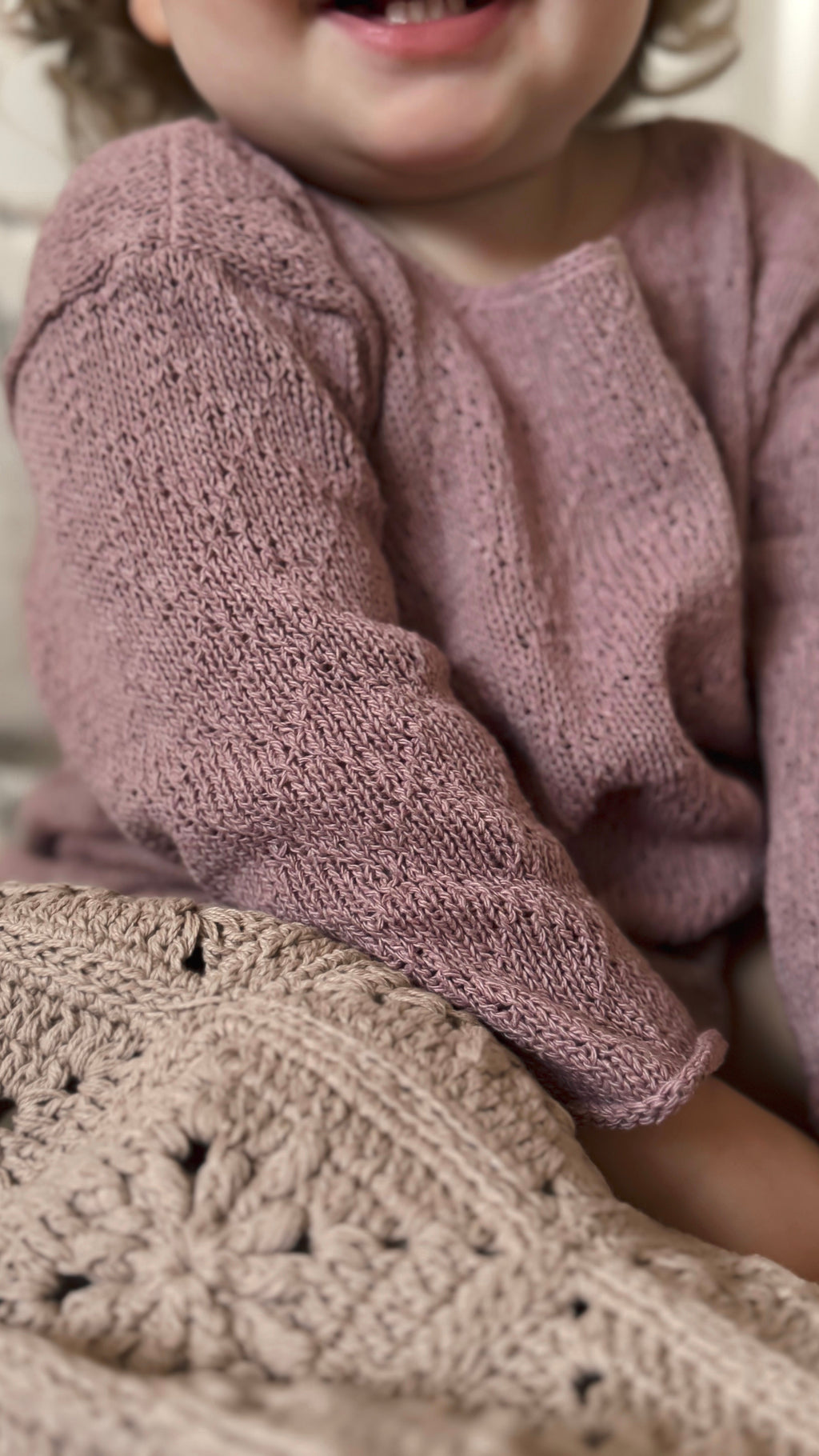 Diamond knit baby jumper