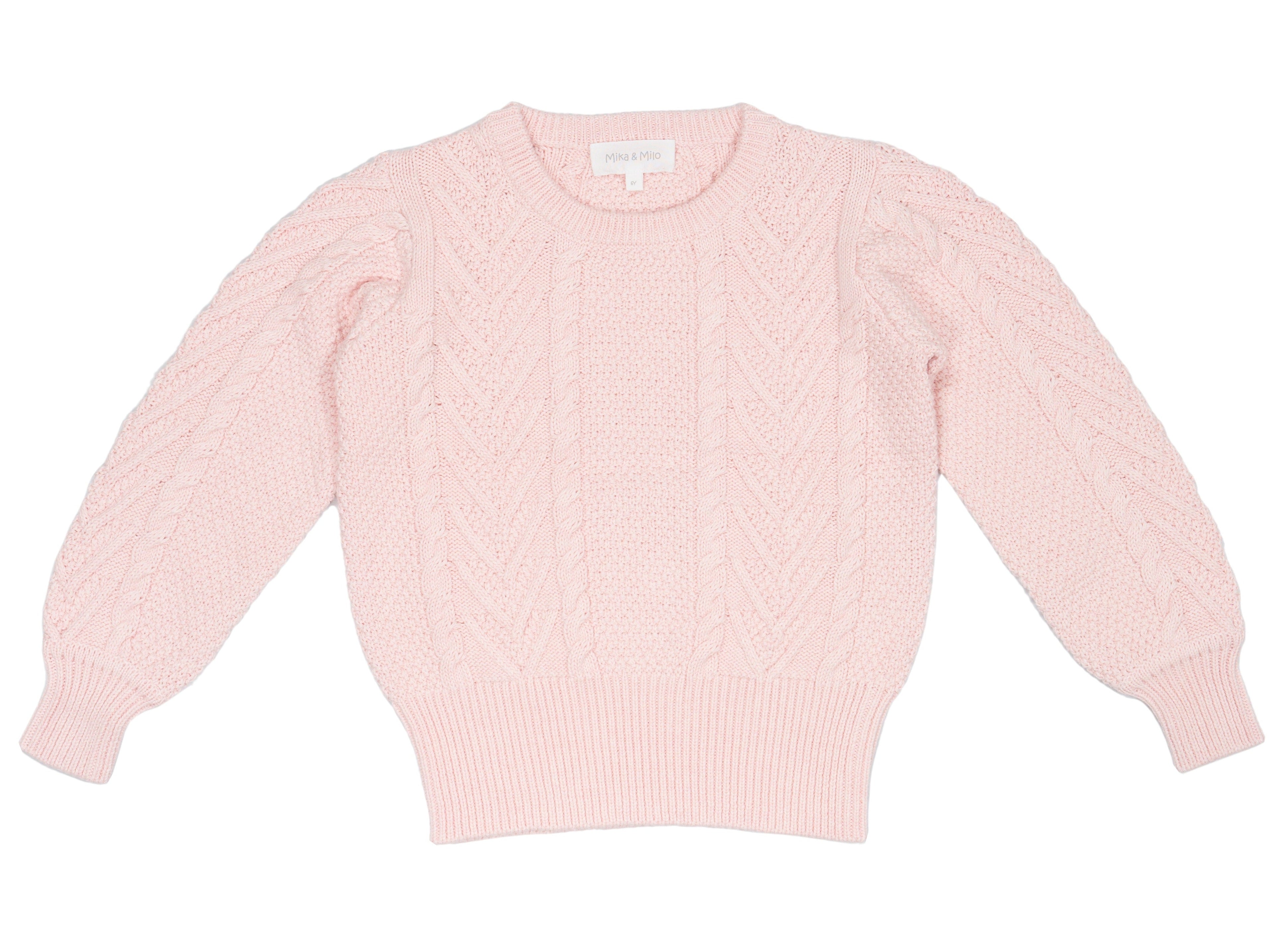 cute girls organic cotton cable knit sweater