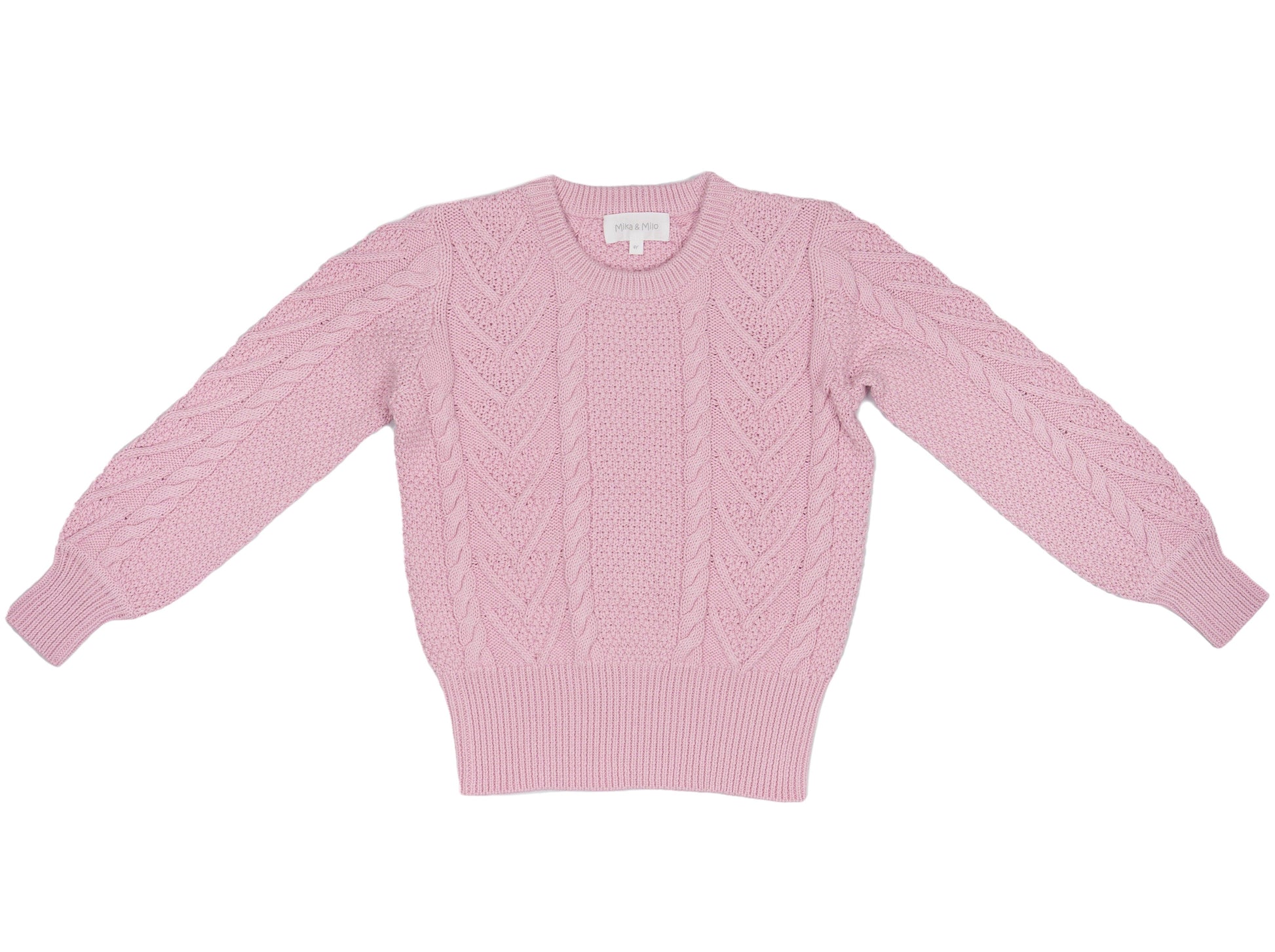cute girls organic cotton cable knit sweater