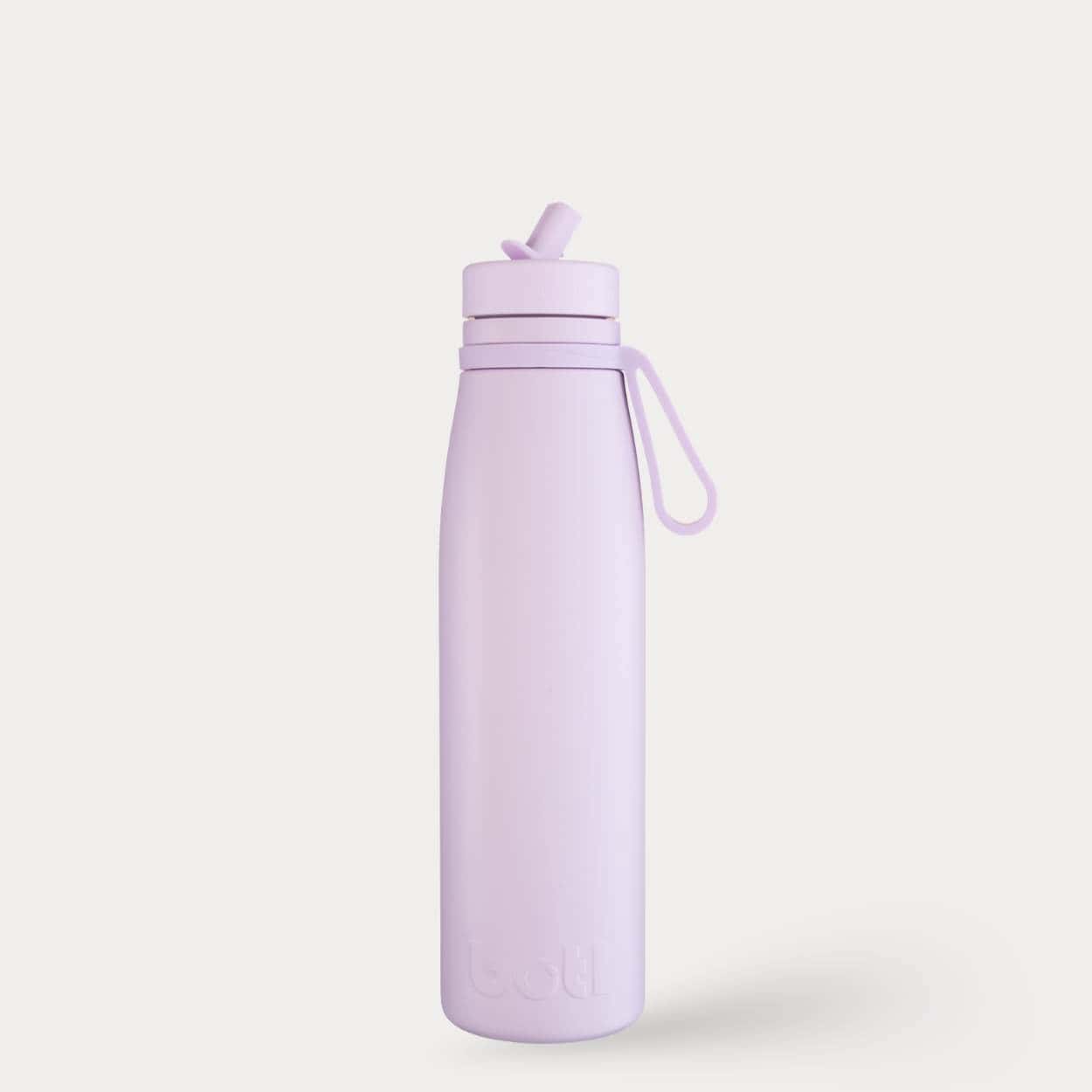 Sustainable kids bottle: 500ml Leakproof Stainless Steel Insulated Bottle With Straw Cap | BOTL | Haze Lilac Purple | KIDDYKIND