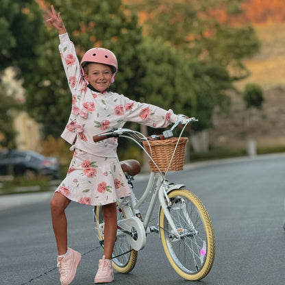Glerc Missy 20 inch 6-speed beach cruiser kids bike with wicker basket, view 12