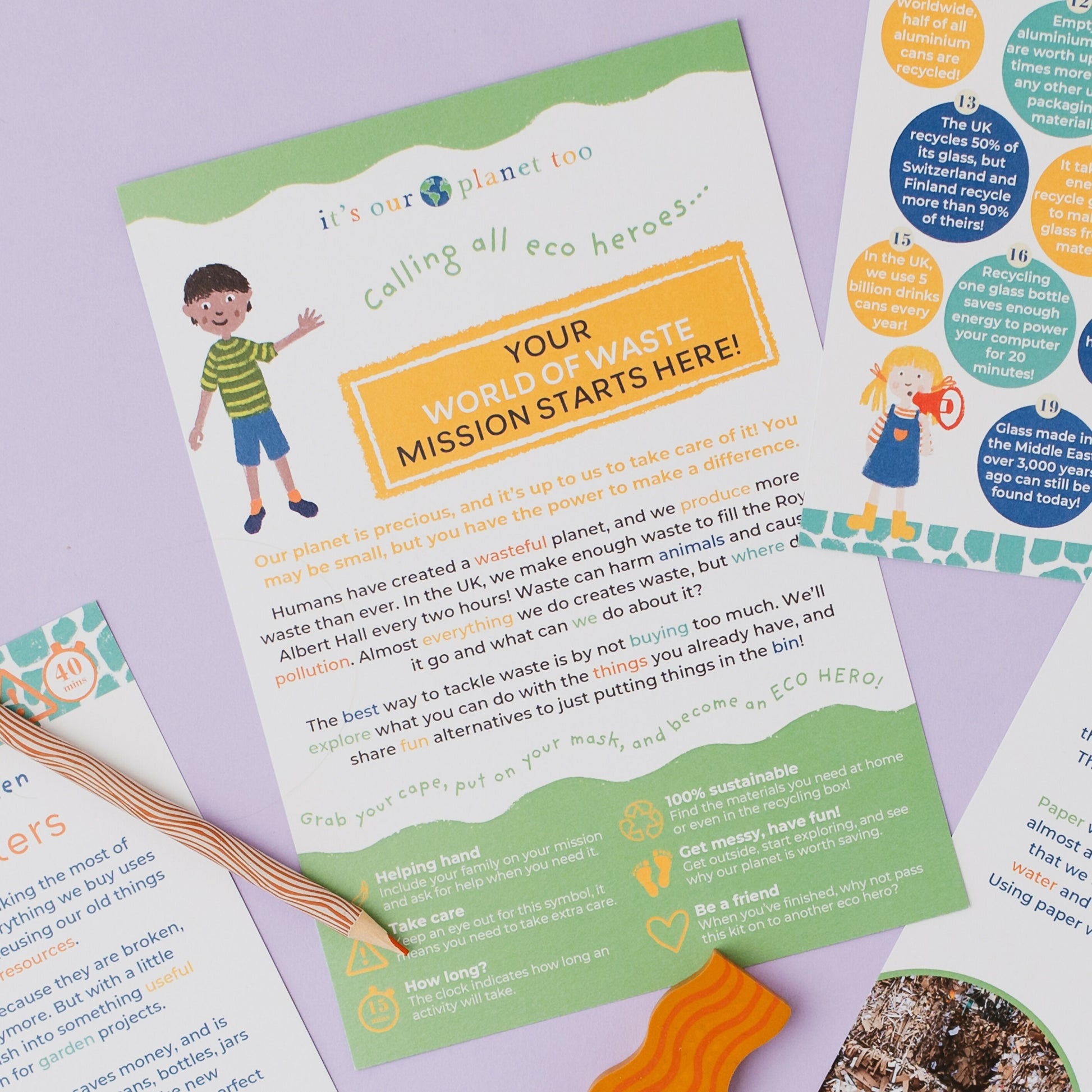 Sustainable Montessori toy: A WORLD OF WASTE - Children’s eco activity kit (Age 5+) | KIDDYKIND