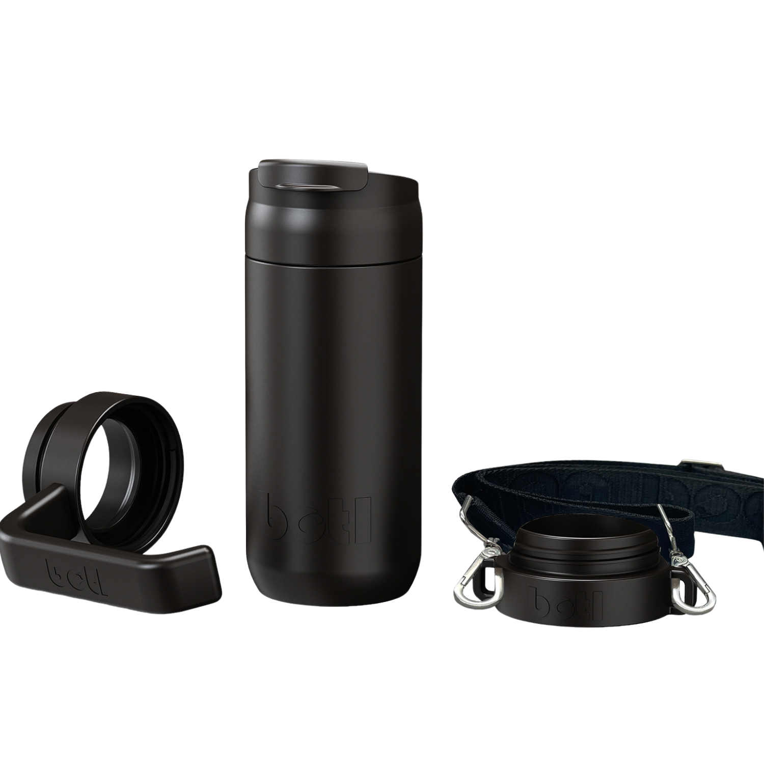 Sustainable kids bottle: Insulated Travel Mug 400ml Leakproof Coffee Cup Stainless Steel BPA-Free | Vamp black | BOTL | KIDDYKIND