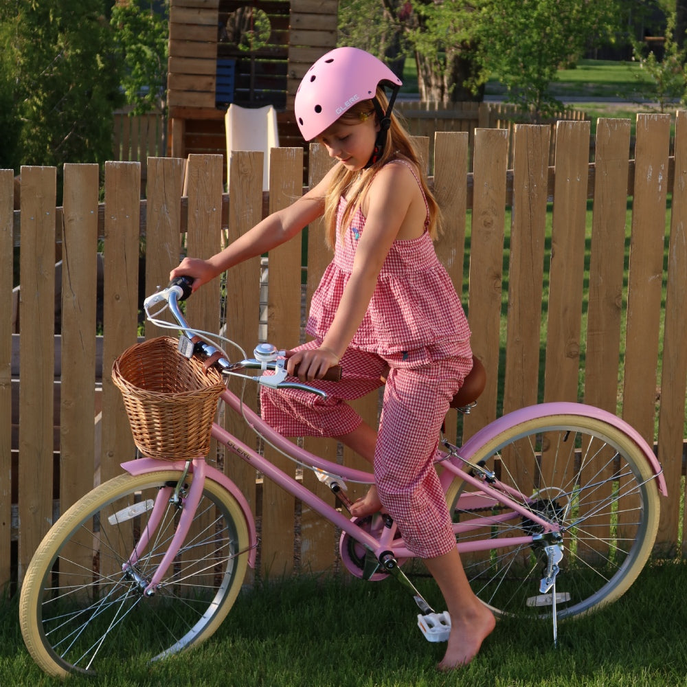 Glerc Missy 20 inch 6-speed beach cruiser kids bike with wicker basket, view 17