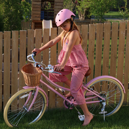 Glerc Missy 20 inch 6-speed beach cruiser kids bike with wicker basket, view 17