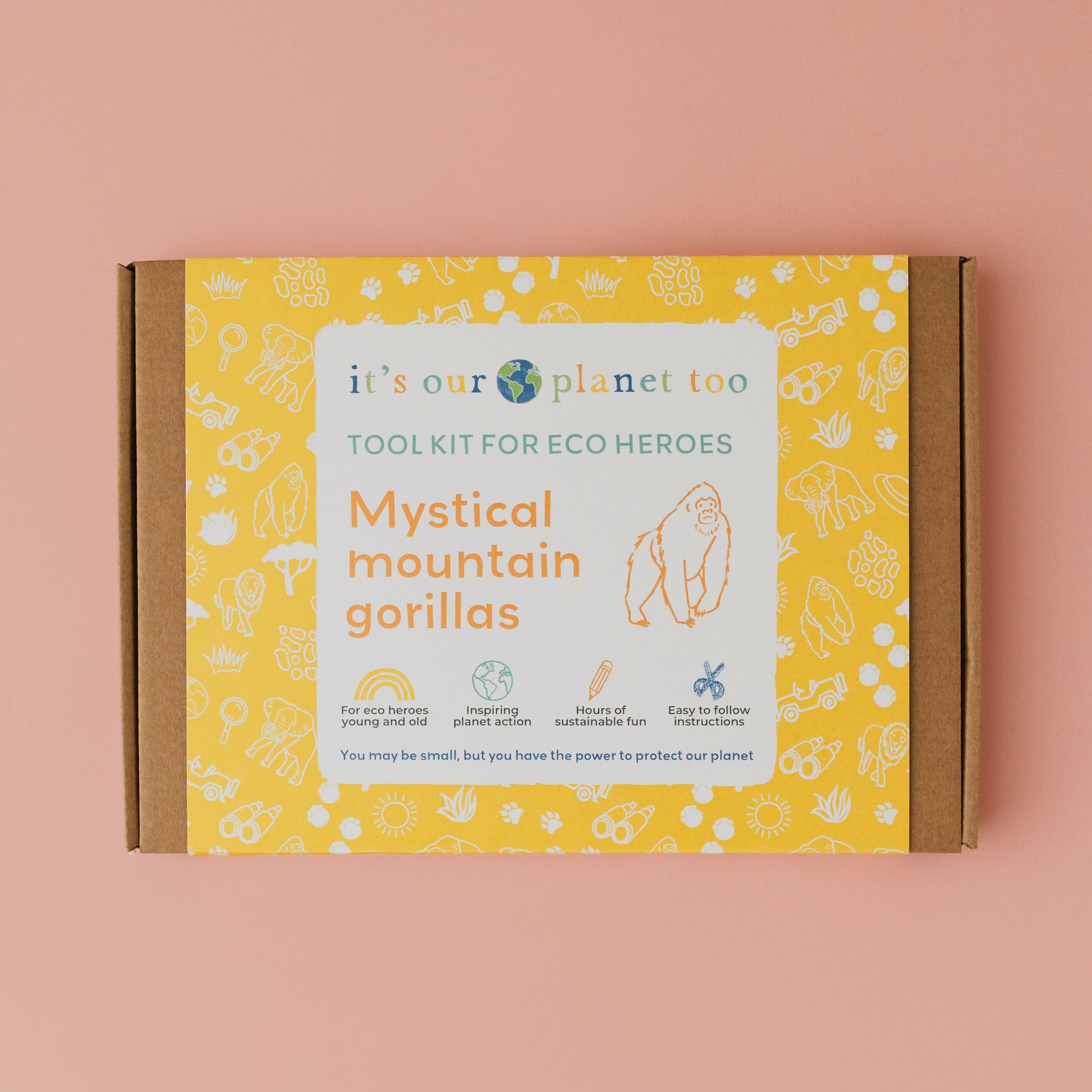 MYSTICAL MOUNTAIN GORILLAS - Children’s eco activity kit (Age 5+) | natural wooden toy for toddlers UK