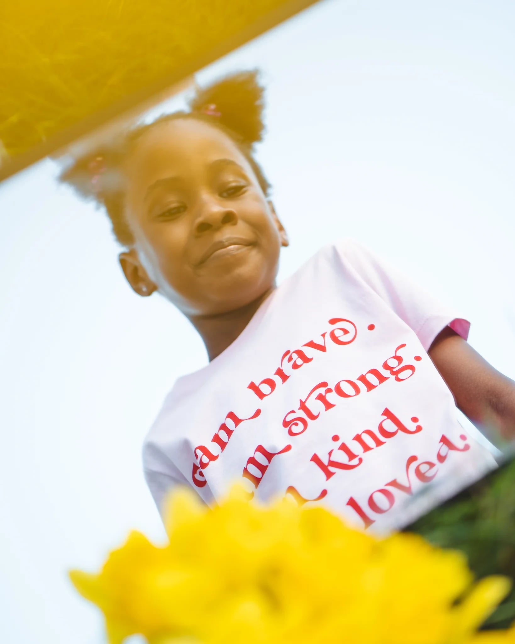 organic cotton kids t-shirt with positive self talk