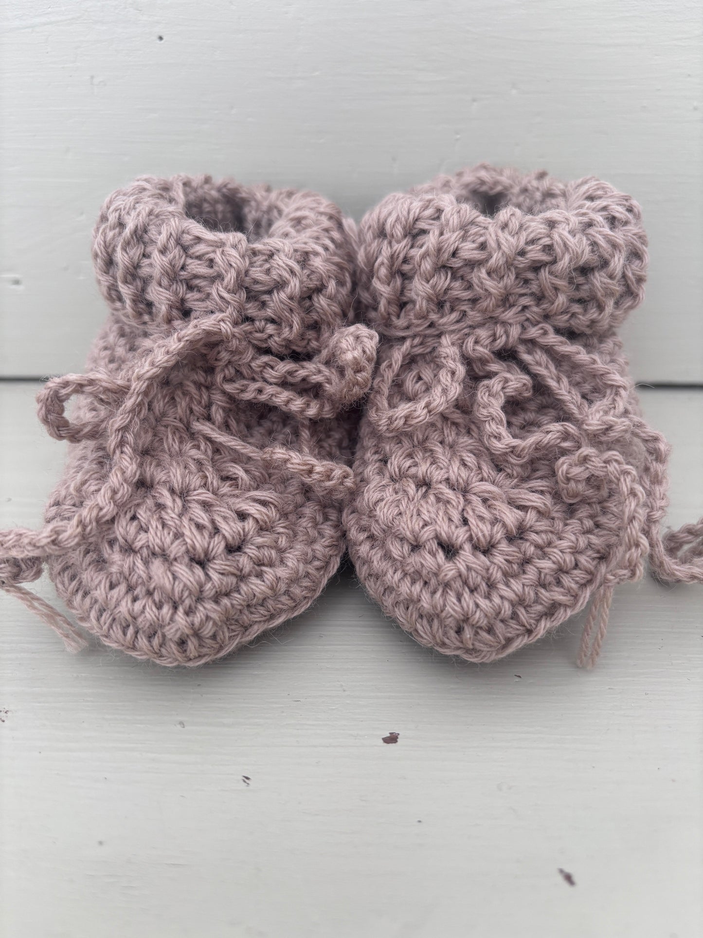 Wool baby booties