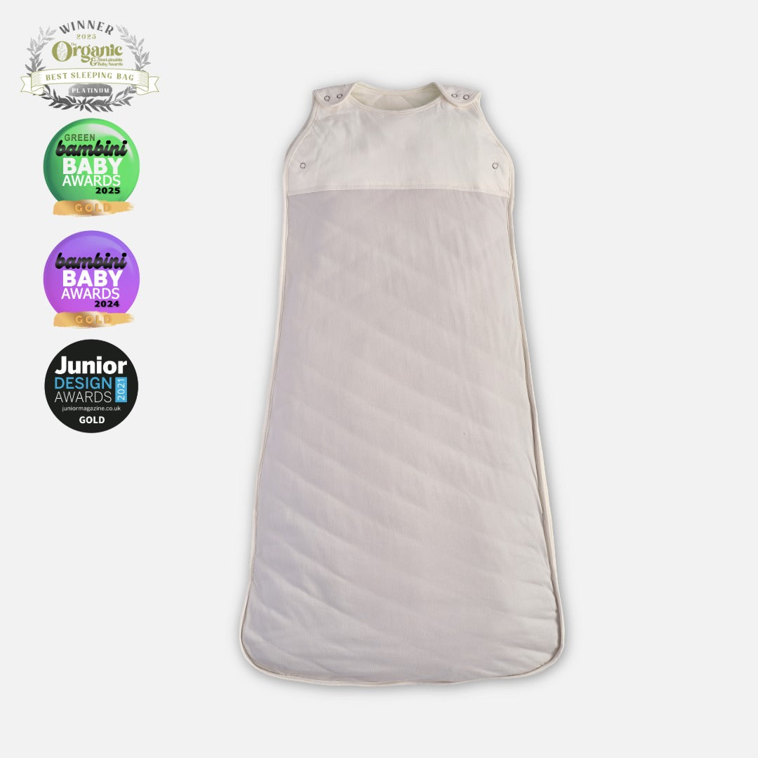 All-Season Bamboo Sleeping Bag - Dawn Grey by Pure Earth Collection, vetted by KIDDYKIND