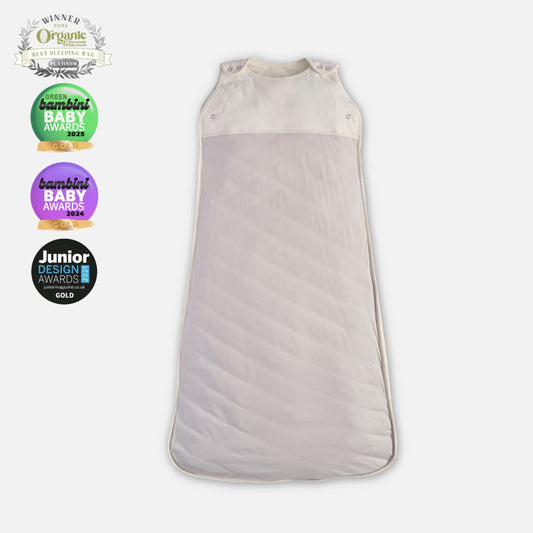All-Season Bamboo Sleeping Bag - Dawn Grey by Pure Earth Collection, vetted by KIDDYKIND