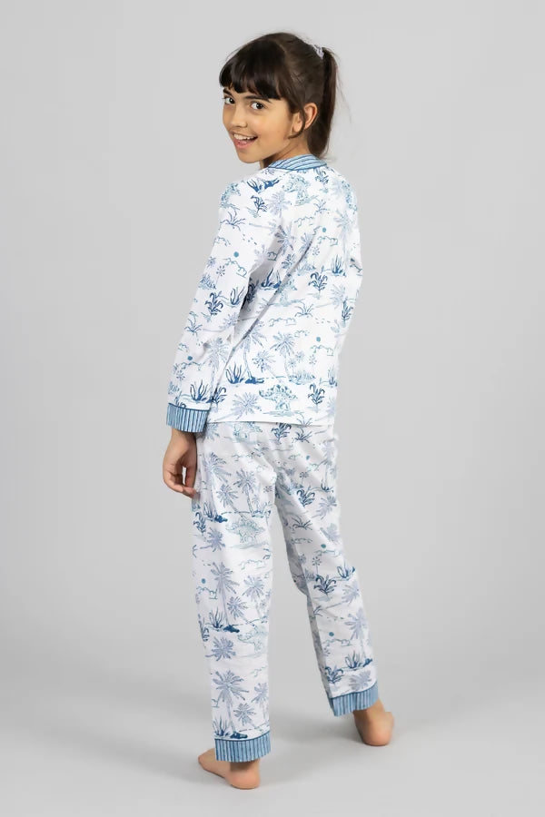 Stego's Moonlit Meander - Organic Cotton Kids Pyjamas
