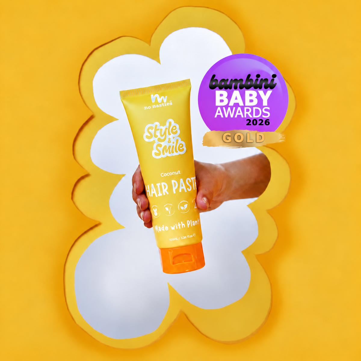 Plant-Based Kids Hair Paste – Coconut & Lime, 125ml