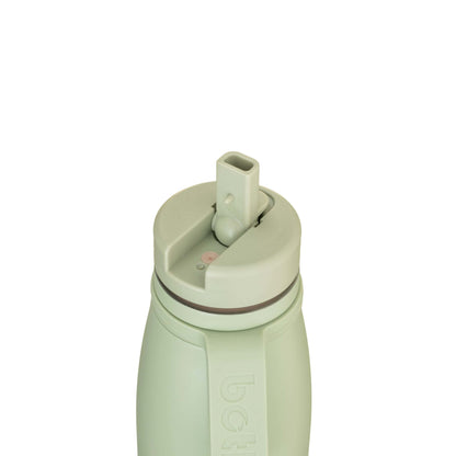 Sustainable kids bottle: 350ml Stainless Steel Insulated Bottle With Straw | Green Flag | BOTL | KIDDYKIND
