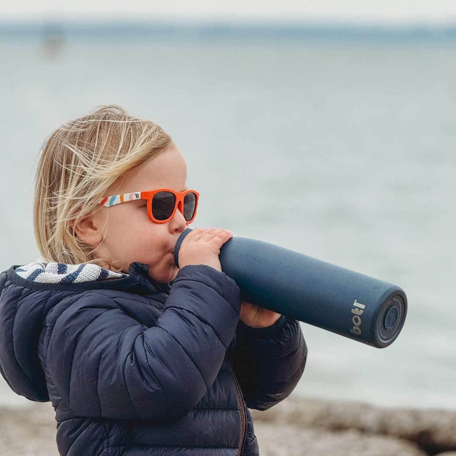 800ml Slate Evolution – stainless steel insulated bottle with straw | BPA-free plastic-free kids bottle UK
