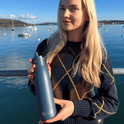 800ml Slate Evolution – stainless steel insulated bottle with straw | BPA-free plastic-free kids bottle UK