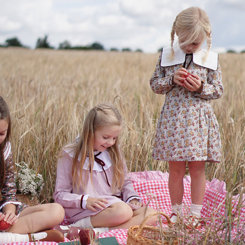 eco-friendly ruffled pillows and quilts are made with 100% organic cotton and are ever so cosy Cherry and Red Gingham design with Ruffle in thin red stripes - children's bedding Evie & Skye