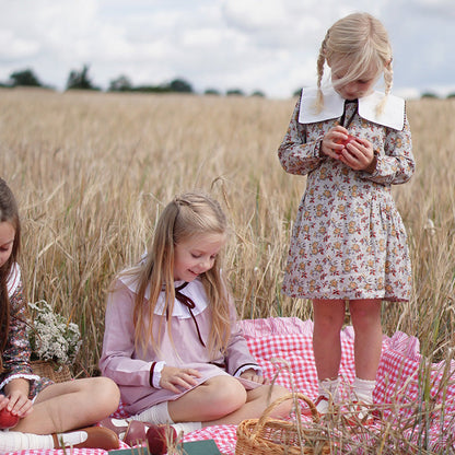 eco-friendly ruffled pillows and quilts are made with 100% organic cotton and are ever so cosy Cherry and Red Gingham design with Ruffle in thin red stripes - children's bedding Evie & Skye