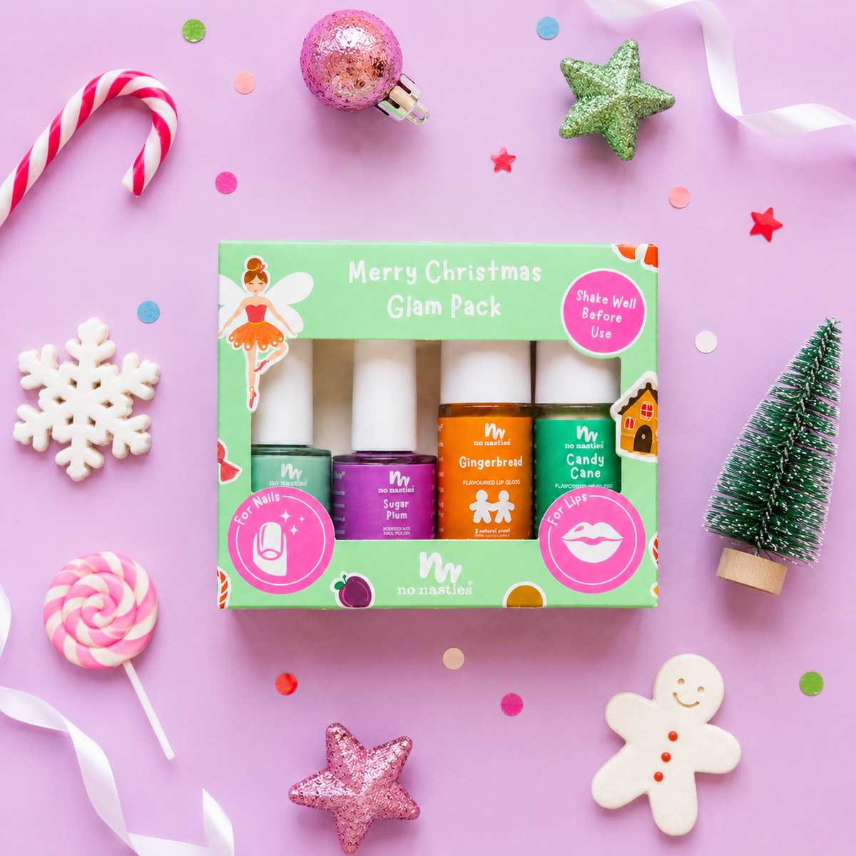 Christmas Lip Gloss & Nail Polish Gift Set