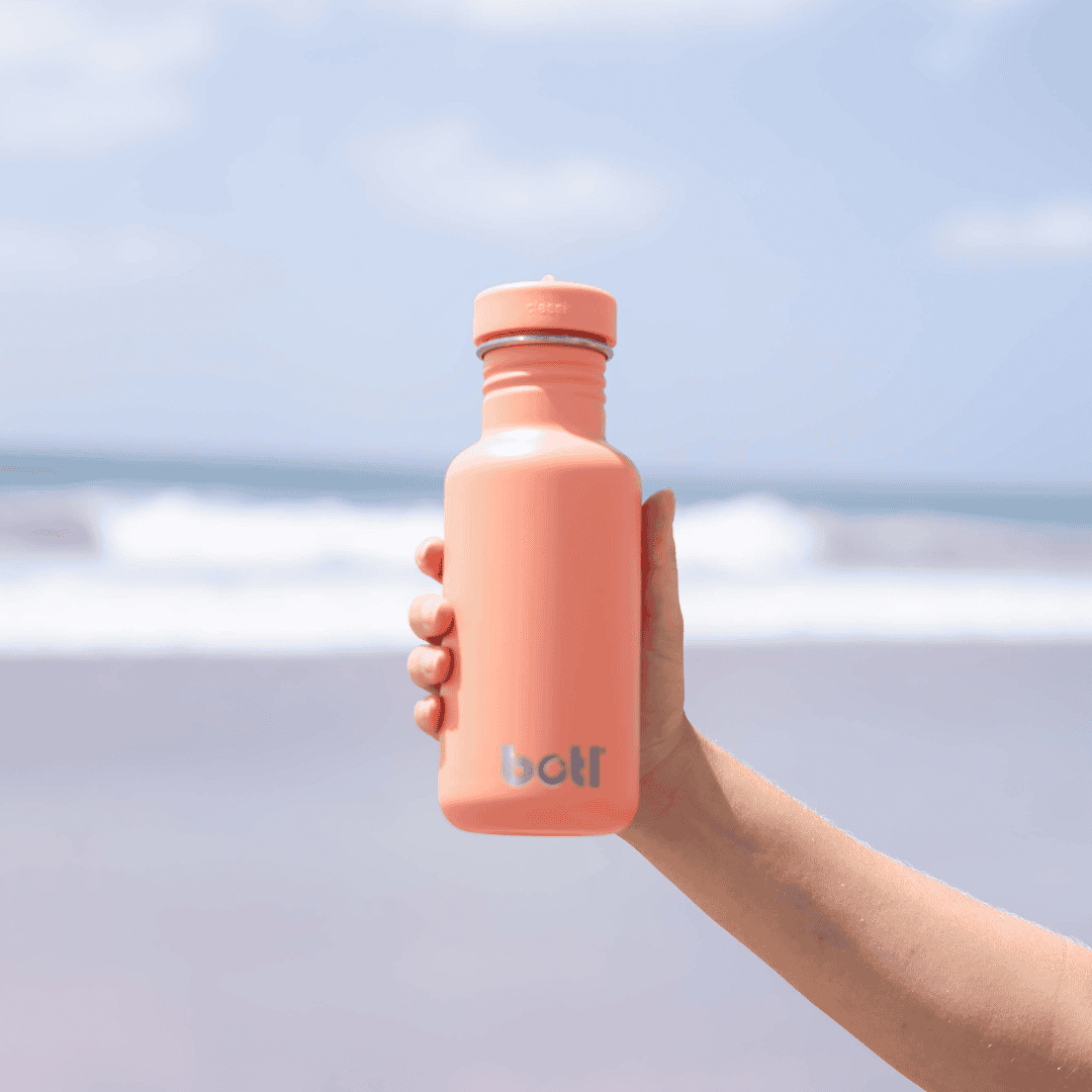 Sustainable kids bottle: 500ml Peachy stainless steel Tough Canteen- botl - non insulated | KIDDYKIND