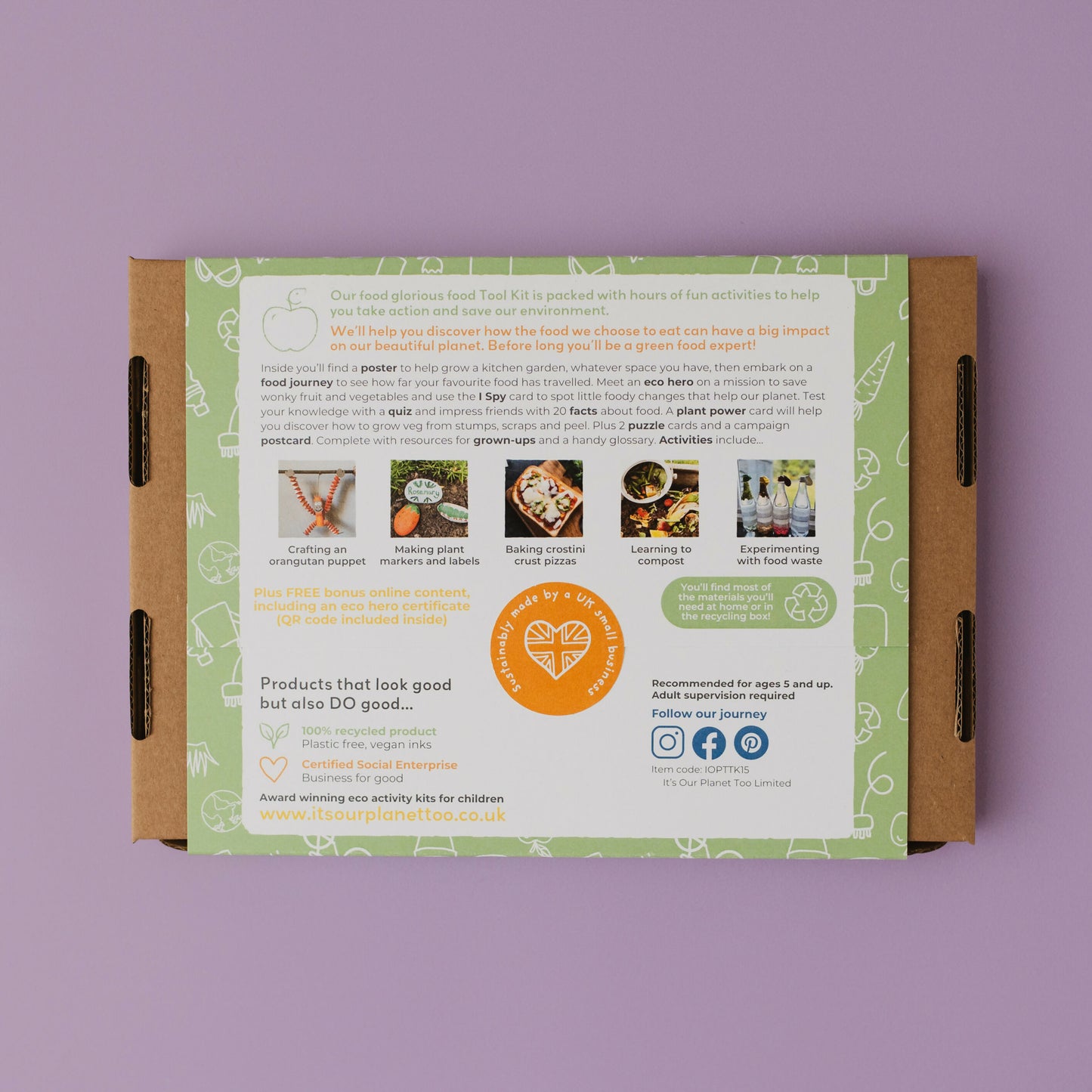 FOOD GLORIOUS FOOD - Children’s eco activity kit (Age 5+) — Montessori wooden toy UK | KIDDYKIND