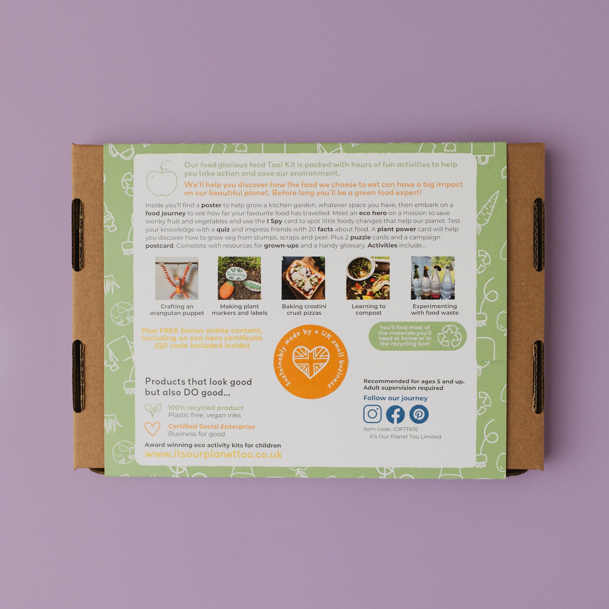 FOOD GLORIOUS FOOD - Children’s eco activity kit (Age 5+) — Montessori wooden toy UK | KIDDYKIND