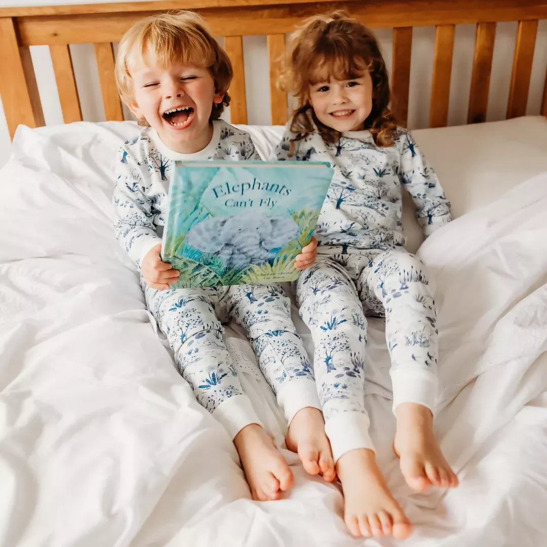 Natural Organic Cotton and Bamboo Toddler Pyjamas On the River