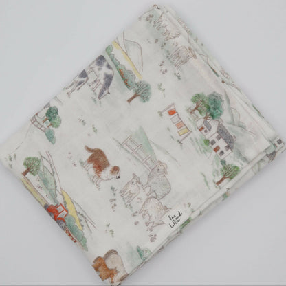 Natural Organic Cotton and Bamboo Baby Muslin Square - Single | organic cotton kids pyjamas UK