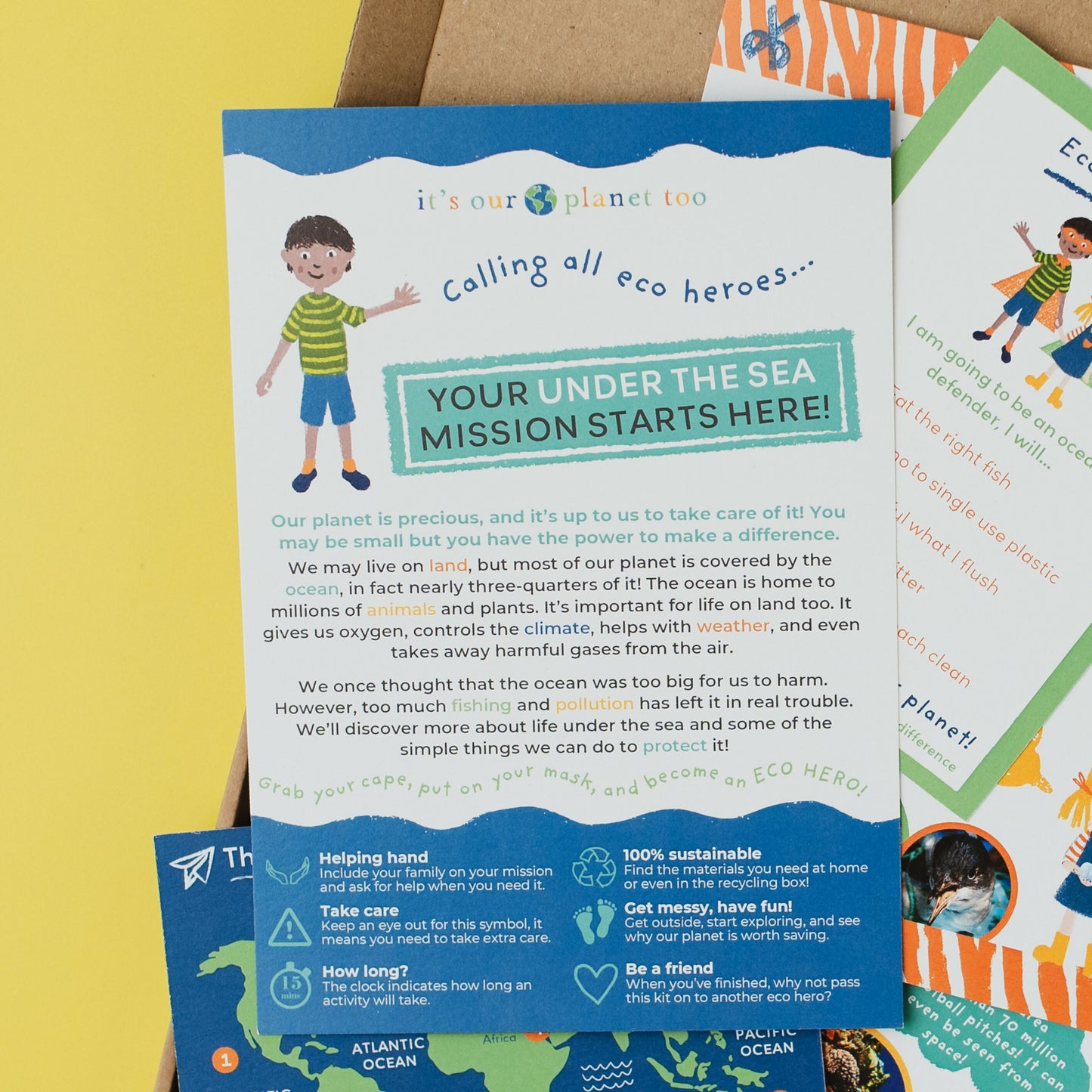 Sustainable Montessori toy: UNDER THE SEA - Children’s eco activity kit (Age 5+) | KIDDYKIND