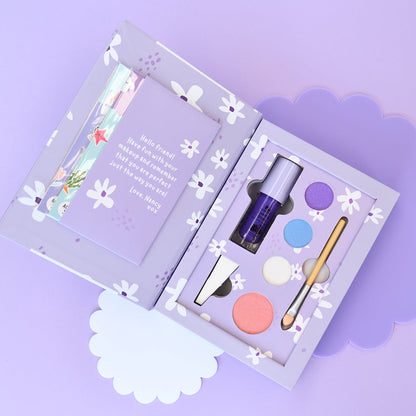 Nancy Purple Kids Play Makeup Palette & Lip Gloss Set