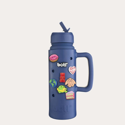 700ml Personalised Insulated Leakproof bottle | Prince Blue | BOTL | BPA-free plastic-free kids bottle UK