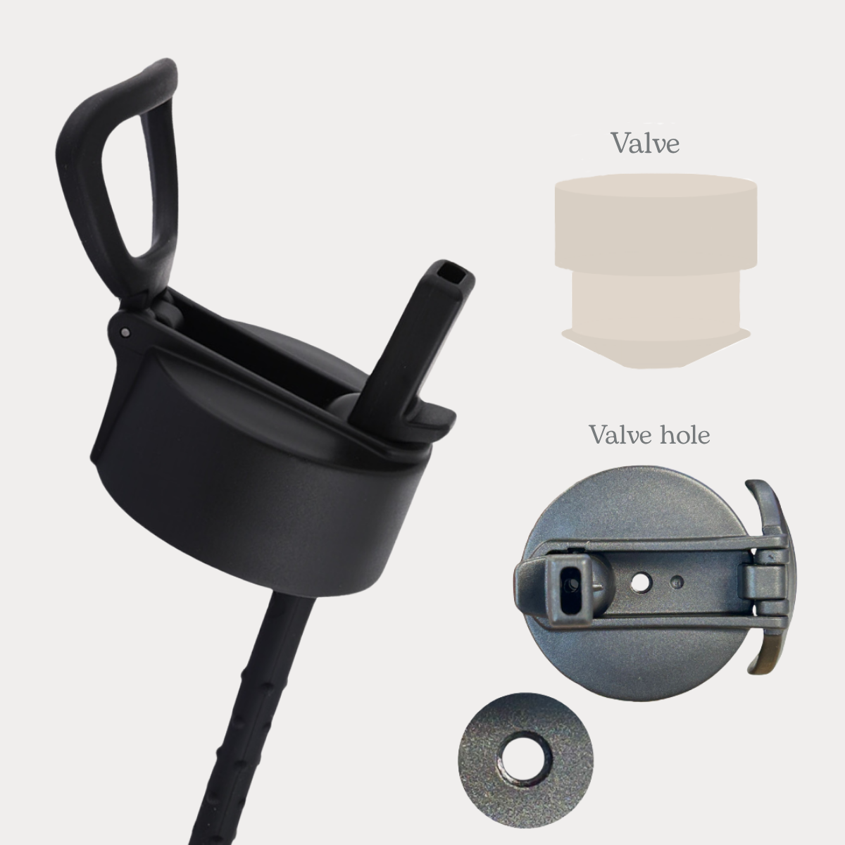 Epic sports cap replacement x2 air valve | stainless steel plastic-free kids UK — KIDDYKIND