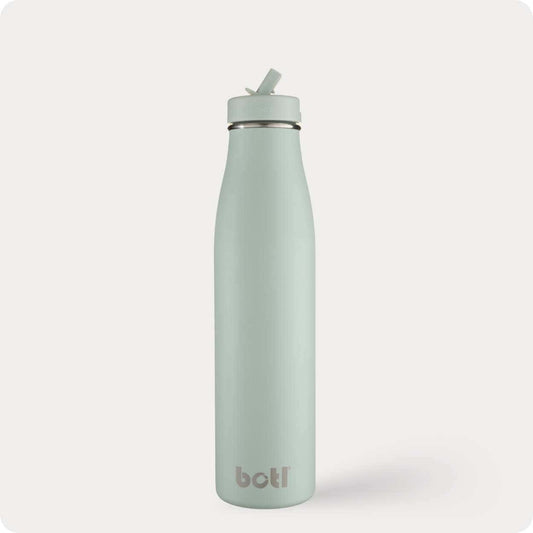 Sustainable kids bottle: 800ml Sage Evolution – stainless steel insulated bottle with straw | KIDDYKIND