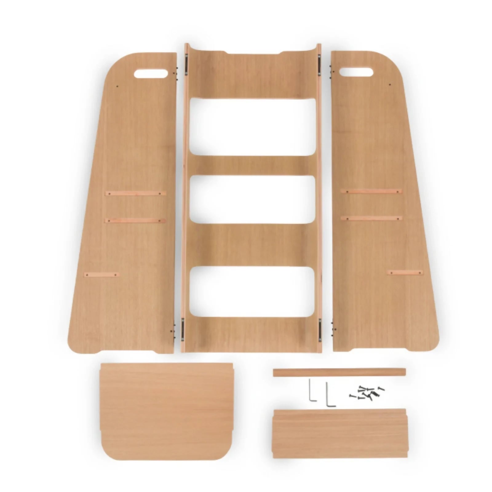 Wooden toddler tower by curve lab, wooden learning tower