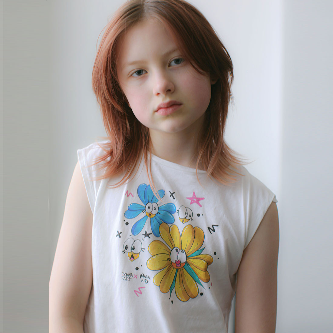 Unisex kids Tank Top - Funky flowers